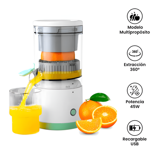 JuicyGo® – Exprimidor de Naranjas Eléctrico y Portátil